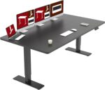 Bureau assis debout 200×80 cm double moteur, 4 mémoires, anti-collision