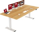 Bureau assis debout 200×80 cm double moteur, 4 mémoires, anti-collision