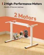 Bureau assis debout 200×80 cm double moteur, 4 mémoires, anti-collision