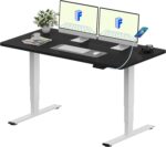 Bureau assis-debout électrique 180×80 cm double moteur USB 45 W