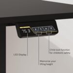 Bureau assis-debout électrique 160×80 cm