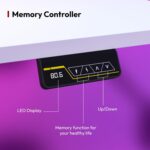 Bureau assis-debout électrique 180×80 cm 4 pieds