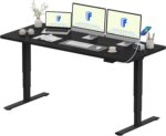 Bureau assis-debout électrique 180×80 cm double moteur USB 45 W