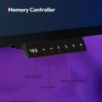 Bureau assis-debout électrique 180×80 cm 4 pieds