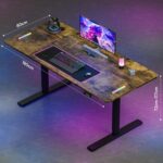 Bureau assis-debout électrique 180×80 cm 4 pieds
