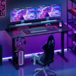 Bureau assis-debout électrique 180×80 cm 4 pieds