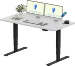 Bureau assis-debout électrique 180×80 cm double moteur USB 45 W