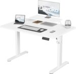 Bureau assis-debout électrique 200×80 cm avec support d’écran
