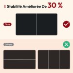 Bureau assis-debout électrique 180×80 cm 4 pieds