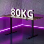 Bureau assis-debout électrique 180×80 cm 4 pieds