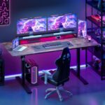 Bureau assis-debout électrique 180×80 cm 4 pieds