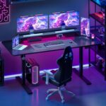 Bureau assis-debout électrique 180×80 cm 4 pieds