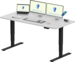 Bureau assis-debout électrique 180×80 cm double moteur USB 45 W