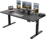 Bureau assis-debout électrique 200×80 cm avec support d’écran