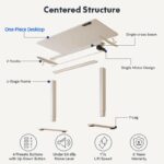 Bureau assis-debout électrique 160×80 cm