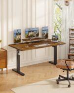 Bureau assis-debout électrique 200×80 cm avec support d’écran