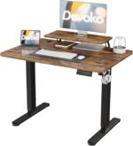 Bureau assis-debout électrique 200×80 cm avec support d’écran