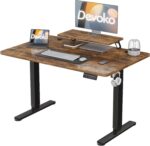 Bureau assis-debout électrique 200×80 cm avec support d’écran
