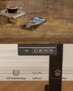 Bureau assis-debout électrique 200×80 cm avec support d’écran