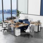 Bureau assis-debout électrique 200×80 cm avec support d’écran