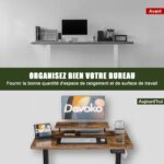 Bureau assis-debout électrique 200×80 cm avec support d’écran