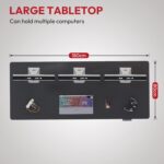 Bureau assis-debout électrique 180×80 cm 4 pieds