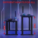 Bureau assis-debout électrique 180×80 cm 4 pieds