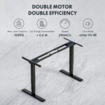 Bureau assis-debout électrique 180×80 cm double moteur USB 45 W