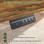 Bureau assis-debout électrique 200×80 cm avec support d’écran