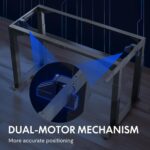 Bureau assis-debout électrique 180×80 cm 4 pieds