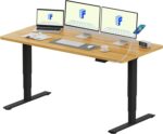 Bureau assis-debout électrique 180×80 cm double moteur USB 45 W