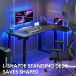 Bureau assis-debout électrique 180×80 cm 4 pieds