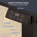 Bureau assis-debout électrique 180×80 cm 4 pieds