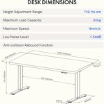 Bureau assis-debout électrique 160×80 cm
