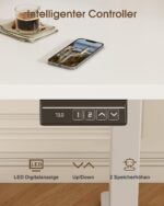 Bureau assis-debout électrique 200×80 cm avec support d’écran