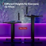 Bureau assis-debout électrique 180×80 cm 4 pieds