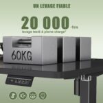 Bureau assis-debout électrique 200×80 cm avec support d’écran