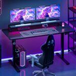 Bureau assis-debout électrique 180×80 cm 4 pieds