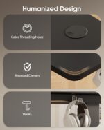 Bureau assis-debout électrique 200×80 cm avec support d’écran