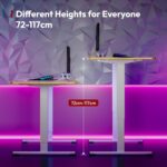 Bureau assis-debout électrique 180×80 cm 4 pieds