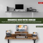 Bureau assis-debout électrique 200×80 cm avec support d’écran