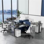 Bureau assis-debout électrique 200×80 cm avec support d’écran