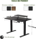 Bureau assis-debout électrique 200×80 cm avec support d’écran