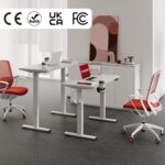 Bureau assis-debout électrique 180×80 cm 4 pieds