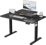 Bureau assis-debout électrique 200×80 cm avec support d’écran