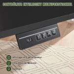 Bureau assis-debout électrique 200×80 cm avec support d’écran