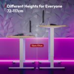 Bureau assis-debout électrique 180×80 cm 4 pieds