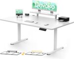 Bureau assis-debout électrique 200×80 cm avec support d’écran