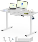 Bureau assis-debout électrique 160×80 cm