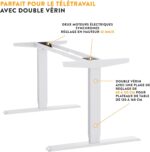 Bureau assis-debout électrique 160×80 cm